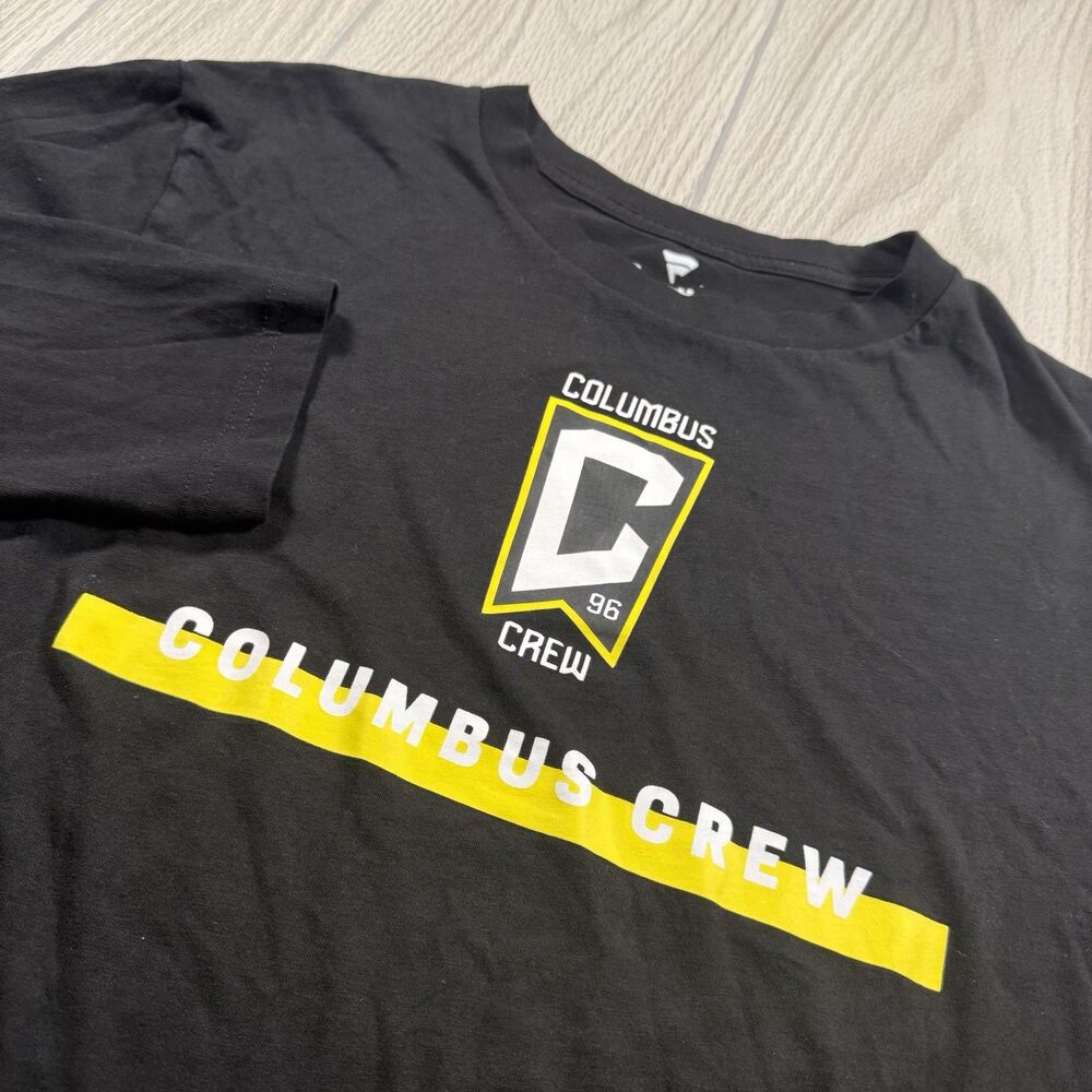 Columbus Crew LS TShirt Men’s L Black Logo Spellout Fanatics
